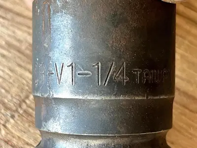 1-1/4" socket. Taiwan made 3/4" drive