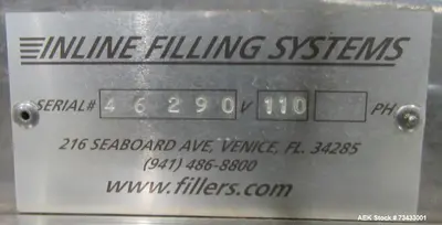 USED INLINE FILLING SYSTEMS COMPLETE L