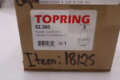 TOPRING 52.360 REGULATOR 1 (2-125) HIFLO - STOCK GF1028