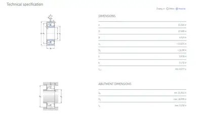 NEW TWB 23256 CC/W33
