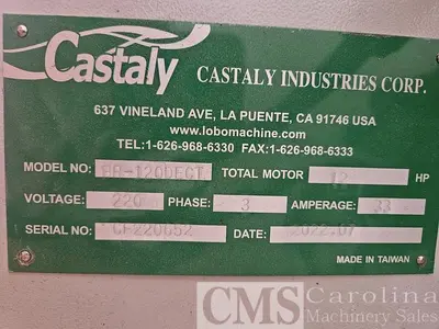 USED 2022 CASTALY BR120 BECT DOUBLE END CHUCKING & THREADING MACHINE