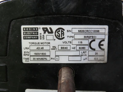 Used BODINE _UNKNOWN_ A.C. Motors Texas US | OCO Industrial #1600813