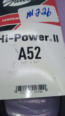 NEW Gates HI POWER II 1/2"X 54" A52