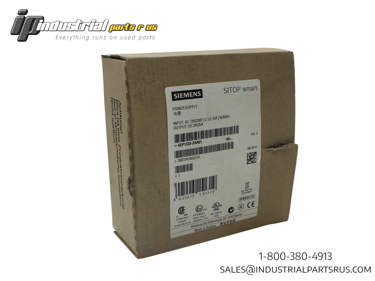 Siemens 6EP1333-2AA01 SITOP Smart Power Supply 120/230V, 2.1/1.15A