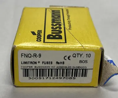 New | in-Stock COOPER BUSSMANN FNQ-R-9 Miscellaneous Equipment (Electrical & Power) Ohio US | Surplus Asset Holdings #1235278