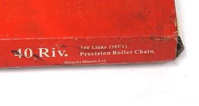 NEW HITACHI 40 RIV PRECISION ROLLER CHAIN 240 LINKS, 10FT