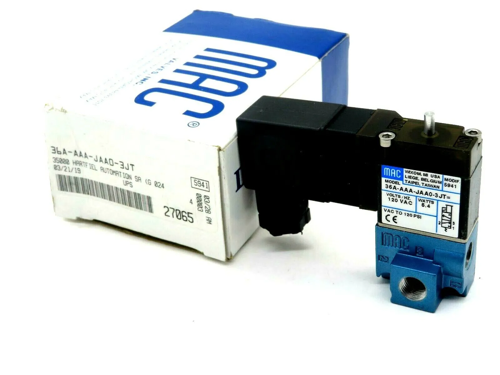 NEW MAC VALVES 36A-AAA-JAA0-3JT VALVE 36AAAAJAA03JT