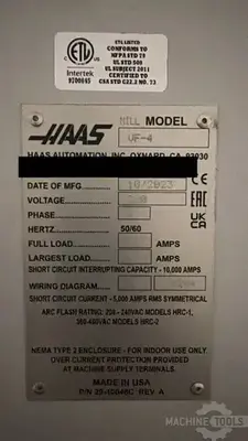 Used 2023 HAAS VF-4 Vertical Machining Centers Arizona US | KD Machinery #1427321