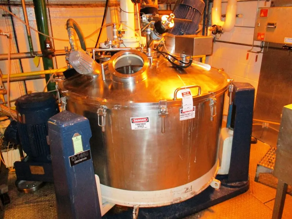 (4) Ferrum DSZ-URF 1250/630 perforate basket centrifuges, 316L SS.