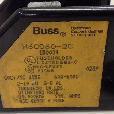 USED BUSS / BUSSMANN H60060-2C