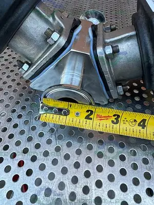 USED 2 ITT PURE FLO ADVANTAGE 3 - WAY DIAPHRAGM VALVE W/ 1" SANITARY FITTING