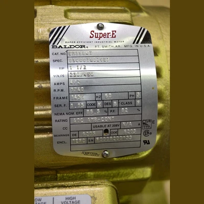 Baldor 1.5 HP Super-E Motor