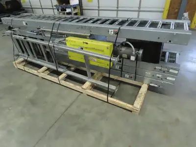 Automotion 24"x 52' Modular Roller Bed Incline Belt Conveyor Center Drive 460V