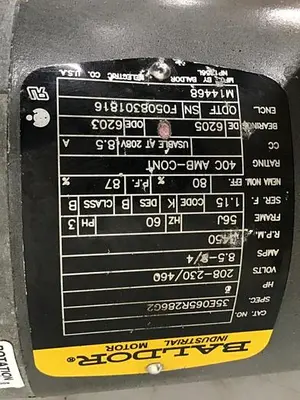 USED BALDOR 35E065R286G2