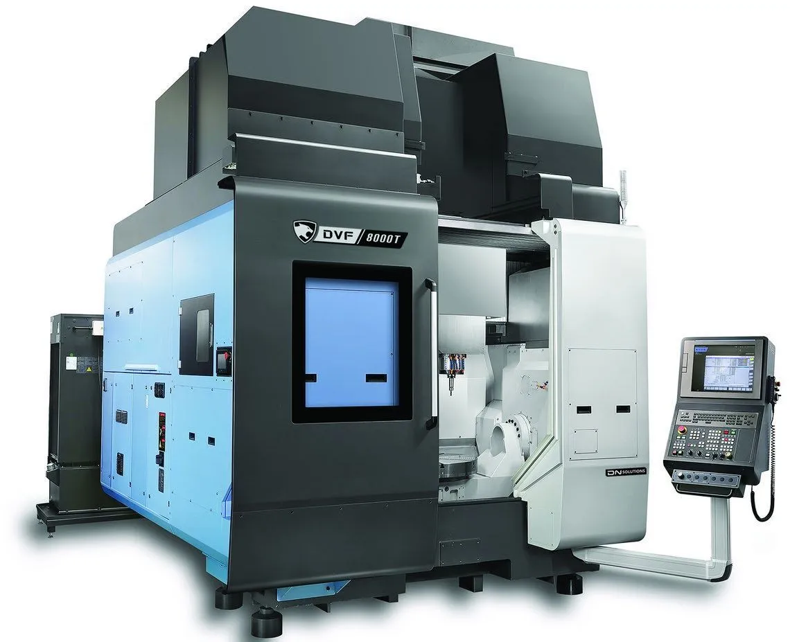 DN Solutions DVF 8000T_50 Premium Simultaneous 5-Axis Vertical Machining Center with Turning Function