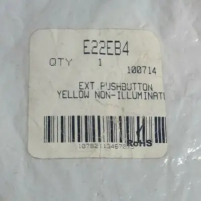 Cutler-Hammer E22EB4 Yellow PushButton - Non-Illumination 100714 4C