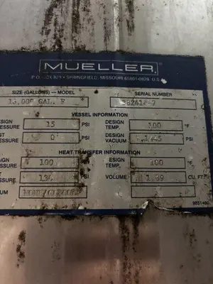 USED 2008 MUELLER 16,600 GALLON