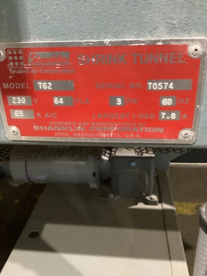 Used SHANKLIN T-62 Shrink Tunnels Michigan US | iGAM Industrial Marketplace #1361161