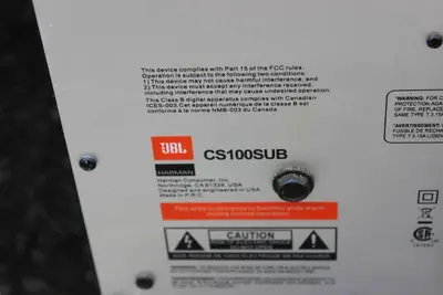 JBL CS100SUB, Subwoofer And 2 JBL 6100 SAT Cinema Sound Speakers