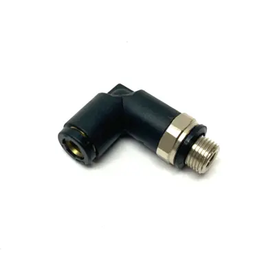 USED PARKER PNEUMATIC PUSH-IN ELBOW FITTING 6MM TUBE M10X1 THREAD