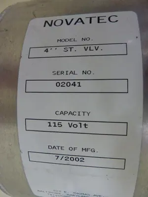 USED NOVATEC 4IN ST VLV