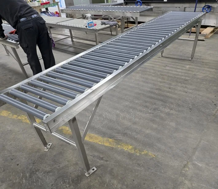 Rolls Conveyor 10 inch long by 18 inch large 32 inch adjustable height  # 4951