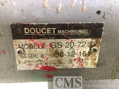 USED 1998 DOUCET GLUE CONVEYOR GS-2-072-72
