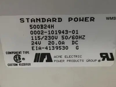 USED ACME ELECTRIC 500B24H