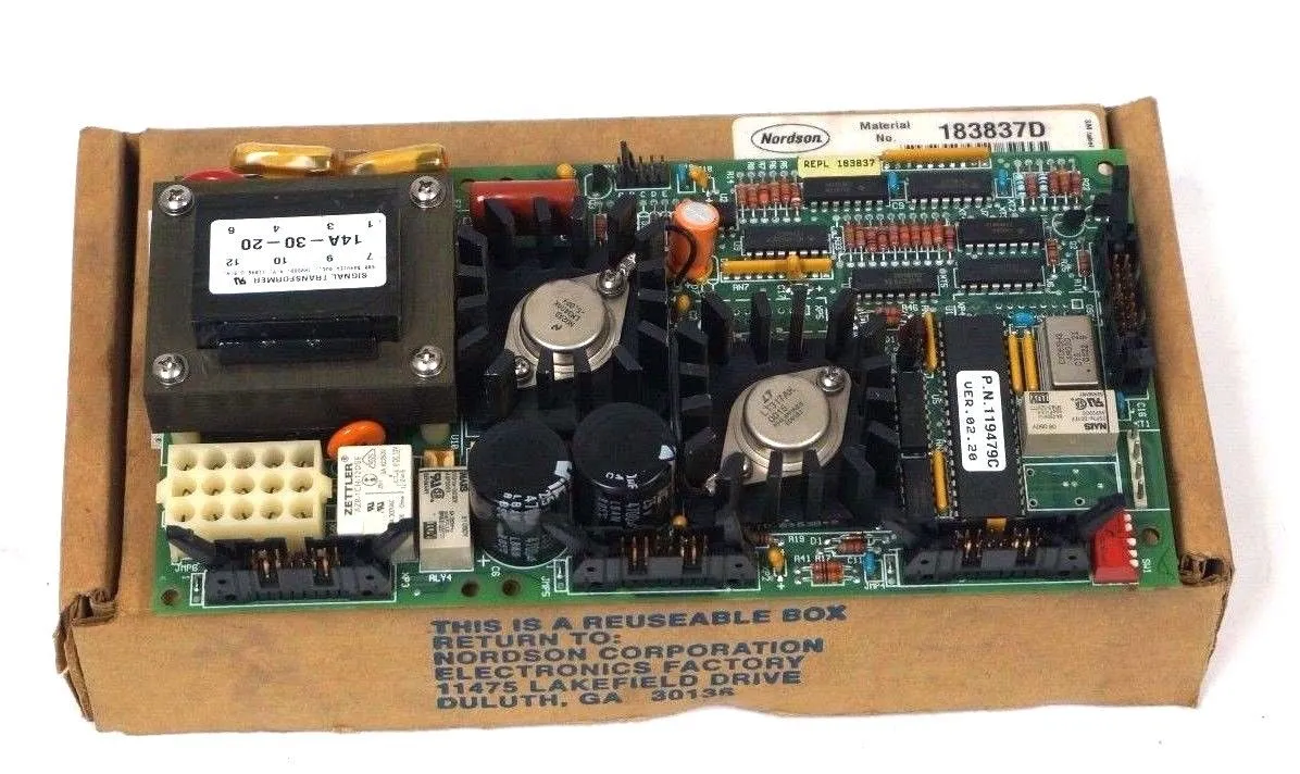 USED NORDSON 183837D CONTROL BOARD 183837
