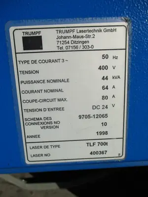 USED TRUMPF TLF-700T-W