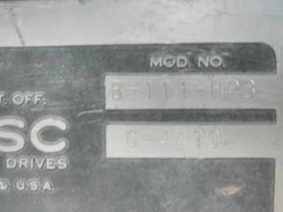 USED TWIN DISC B-111-HP3