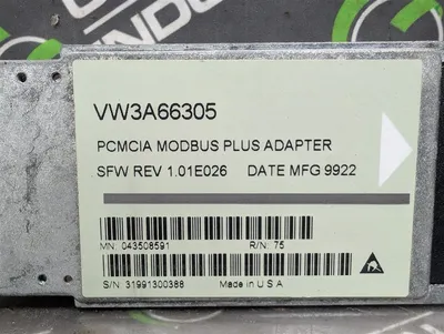 Telemecanique / Square D VW3A66305 PCMCIA MODBUS Plus Adapter 043508591 Used