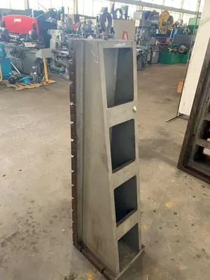 18" WIDE X 72" TALL X 20" DEEP T-SLOTTED ANGLE PLATE. STOCK # 0365224