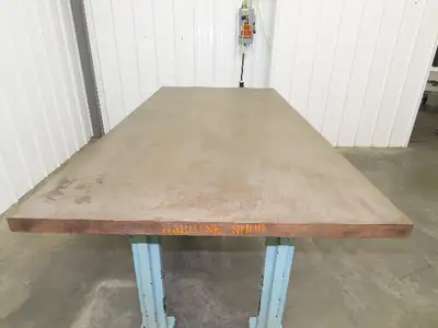 Vintage Precision Steel Welding Layout Table 72x36" Cast Iron 1-1/2" Thick Top