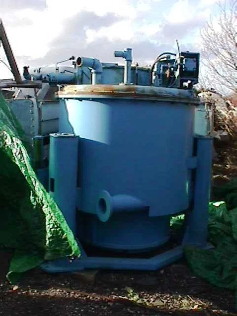 Robatel DTS-1250-K2 solid basket centrifuge, 316SS.