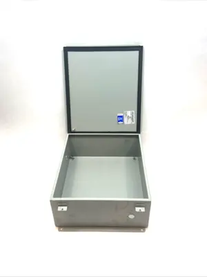 Used Wiegmann Hinged Enclosure Gray 16" x 14" x 6" Electrical Boxes Michigan US | Maverick Industrial Sales #1401589