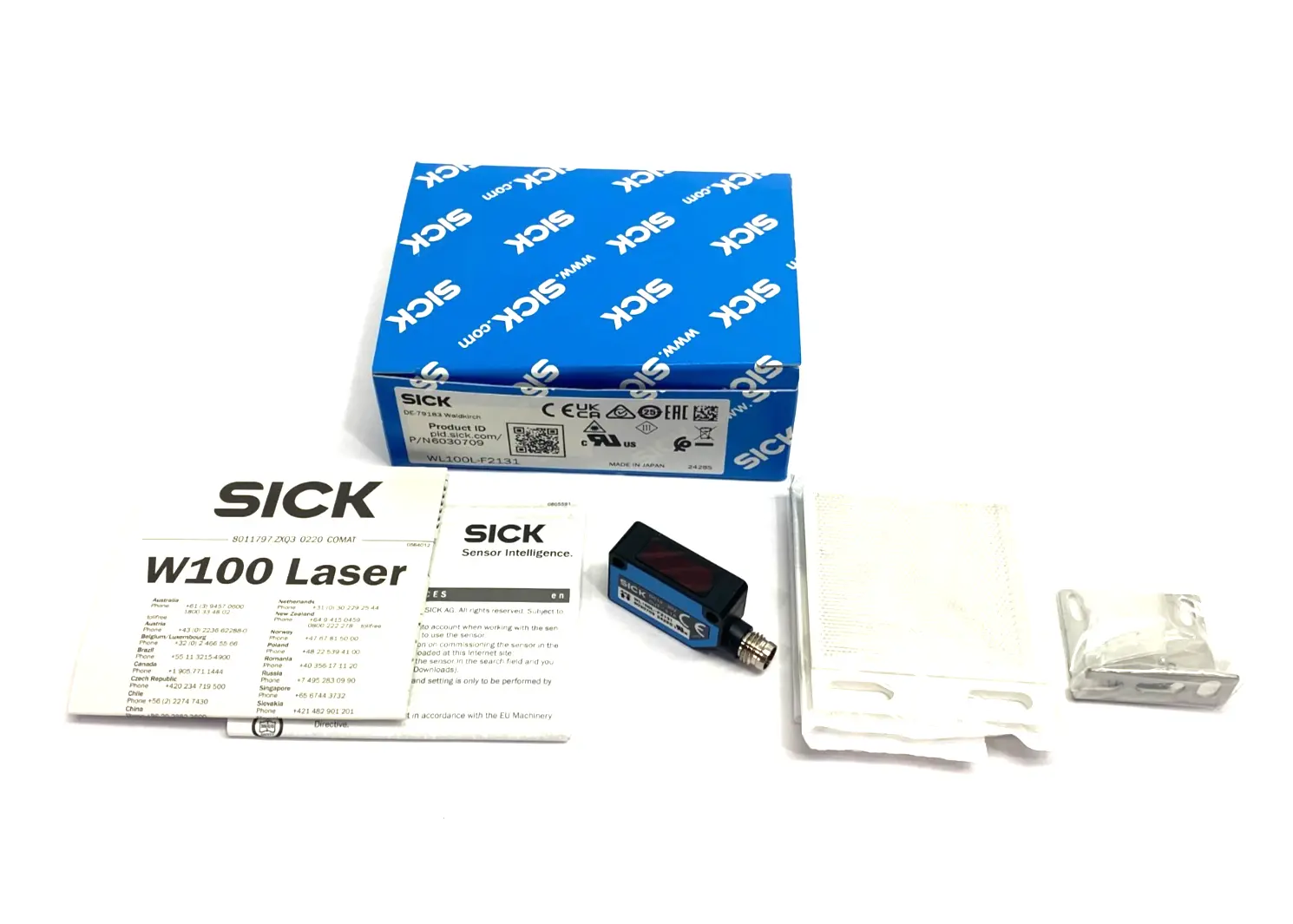 NEW SICK PHOTOELECTRIC RETRO-REFLECTIVE SENSOR KIT, W100 LASER