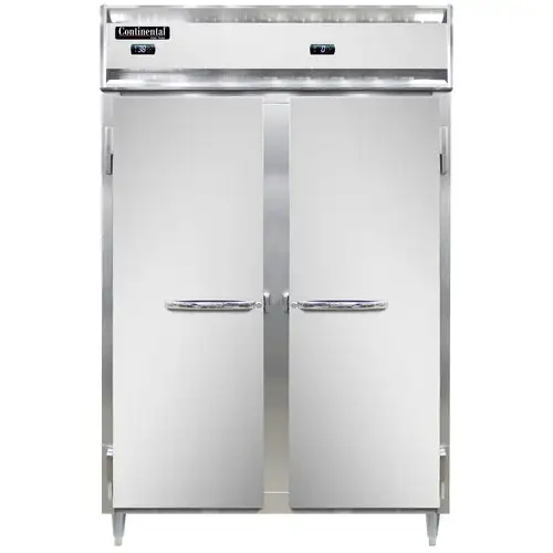 Continental D2RFNSA 52" Designer Line Two Section Commercial Combo Refrigerator Freezer - Solid Doors, Dual Temp, 115v