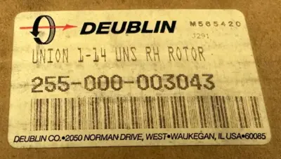 NEW DEUBLIN 255-000-003043 ROTARY UNION 1-14 UNS 255000003043