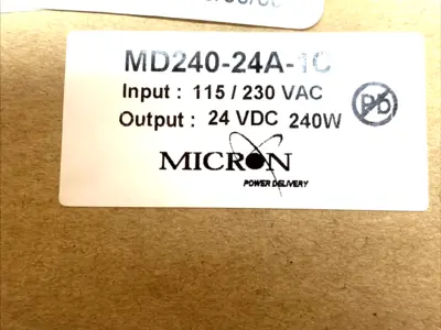 NEW MICRON DIN-RAIL POWER SUPPLY 24 V DC 240 W SINGLE PHASE