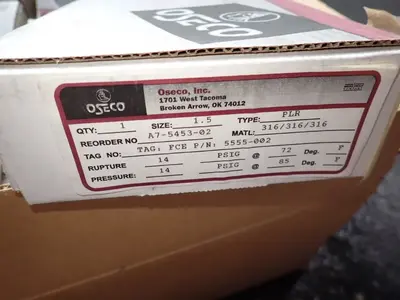 Oseco Inc Rupture Discs