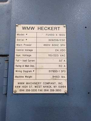 WMW HECKERT FU450X1800 Vertical Mills | Liberty Machine Works LLC (4)