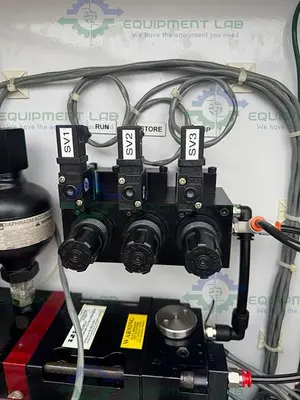 USED INTERFACE DEVICES H030/30 INTENSIFIER PUMP W/ MILLIPORE 20"X 9" X 24" ENCLOSURE