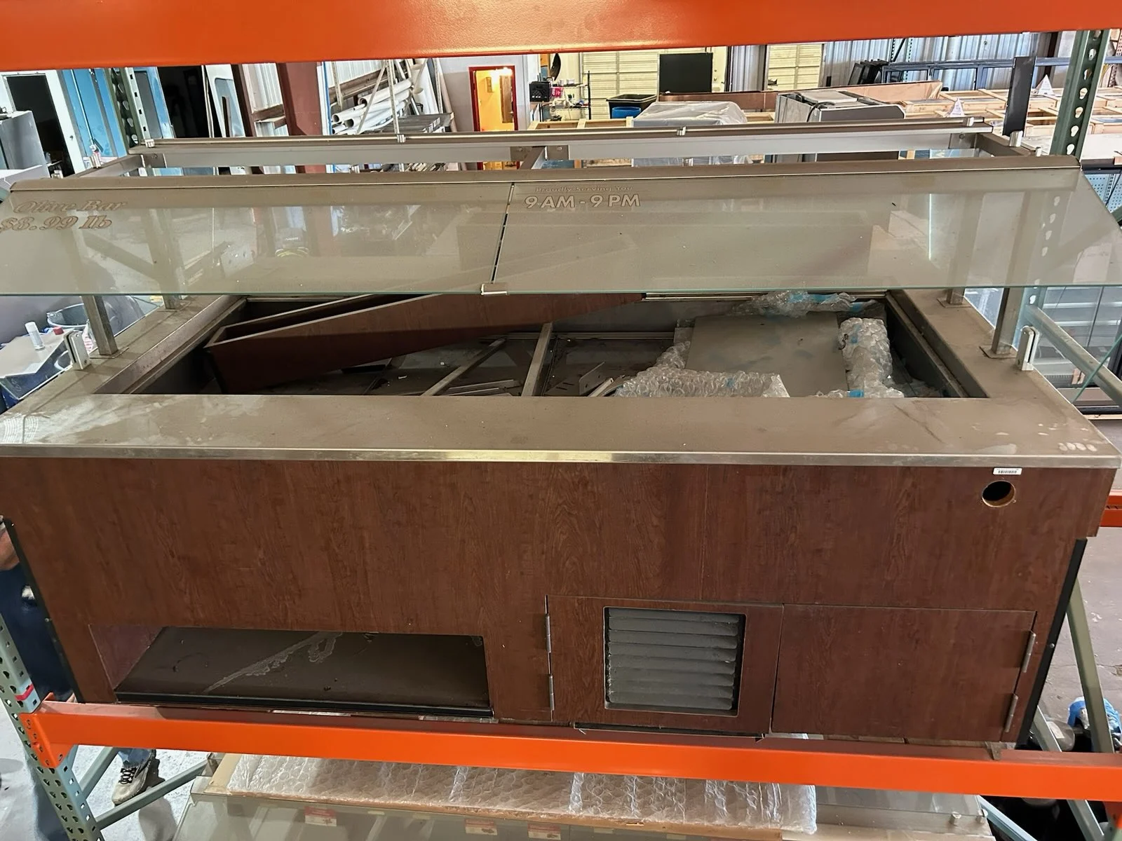 129-0108 Wasserstrom-100" Salad/Olive Bar Self-Contained