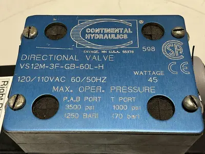 USED CONTINENTAL HYDRAULICS VS12M-3F-GB-60L-H