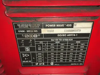 Used LINCOLN ELECTRIC POWERWAVE455M Arc Welders Ohio US | HGR 24 #1405106
