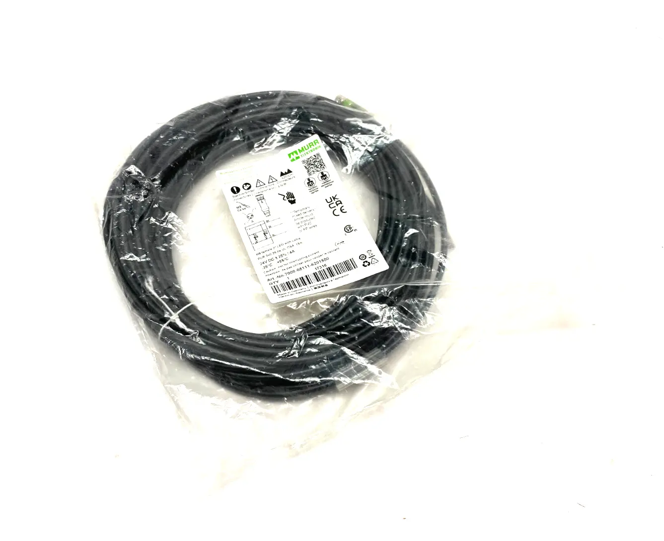 NEW MURRELEKTRONIK SINGLE ENDED M8 FEMALE CORDSET 0° A-COD. LED