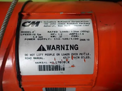 USED 2008 COLUMBUS MCKINNON CORPORATION F
