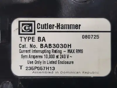 USED CUTLER-HAMMER BAB3030H