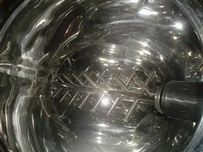 New 2 Cubic Foot Working Capacity Stainless Steel Twin Shell Mixer w/ Intensifier Bar